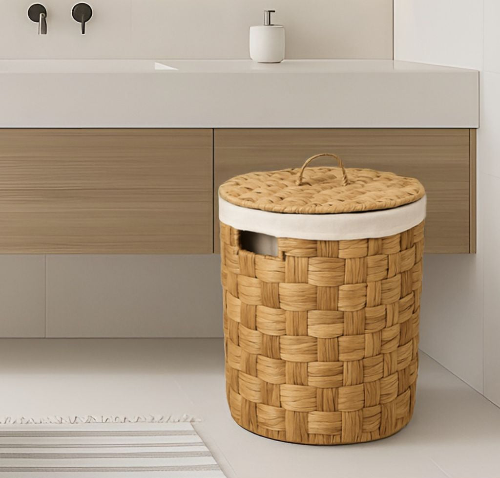 סל כביסה עגול תשבץ