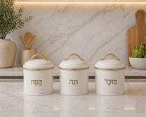 סט קפה סוכר תה מתכת